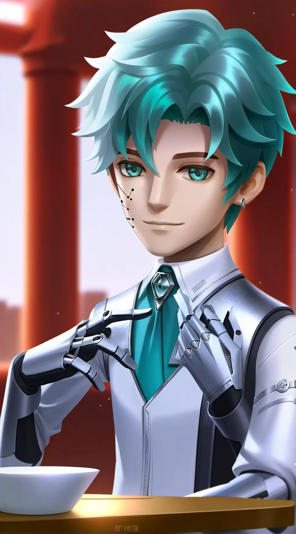 ai character: Titan phone man background