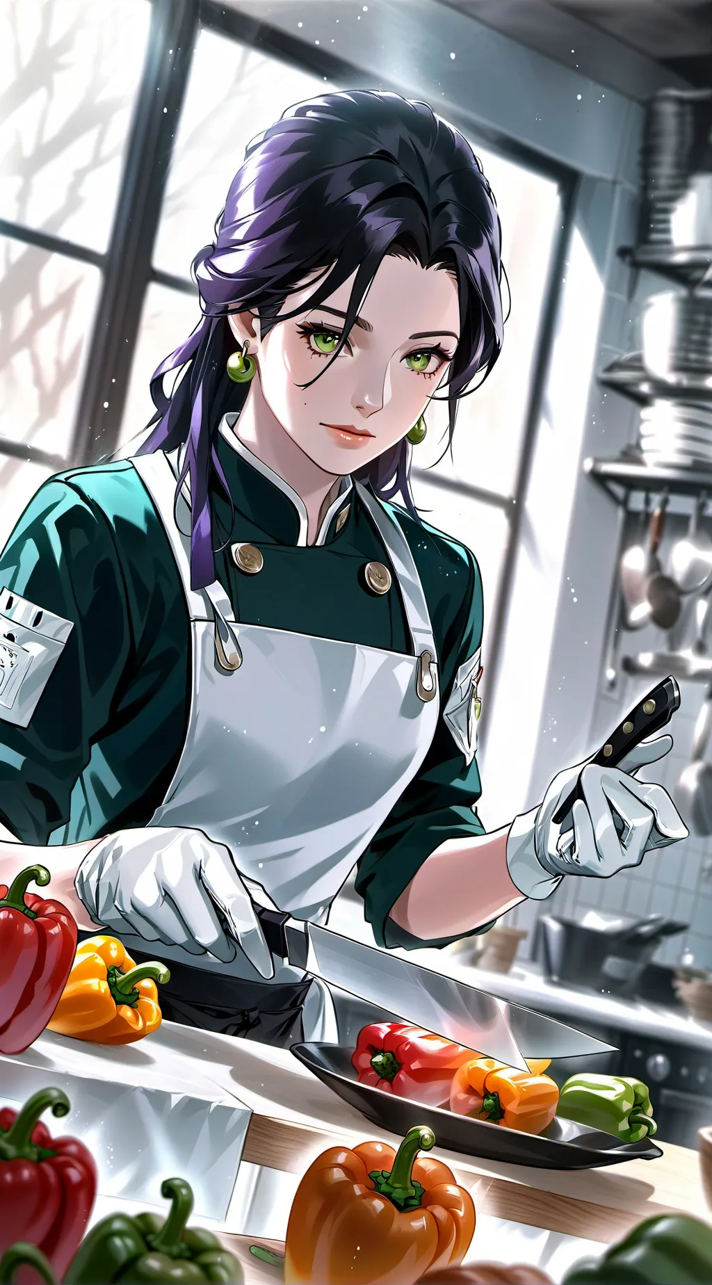 ai character: Karen Carson ￼ background