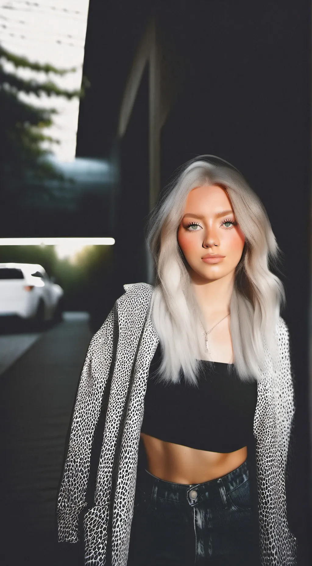 ai character: hot girl background