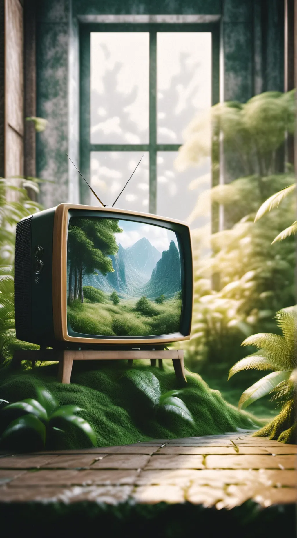 ai character: 📺🔋: Vee Version 1! background