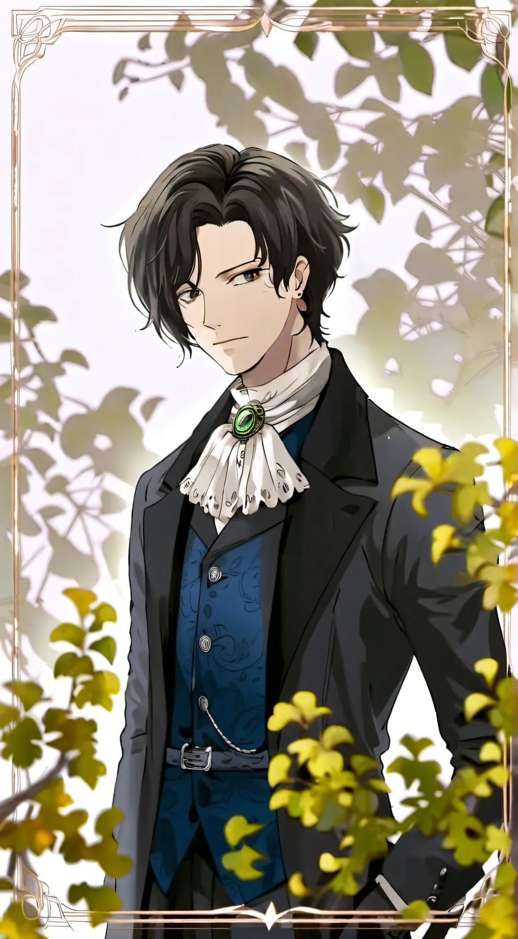 ai character: Edgar Allan Poe  background