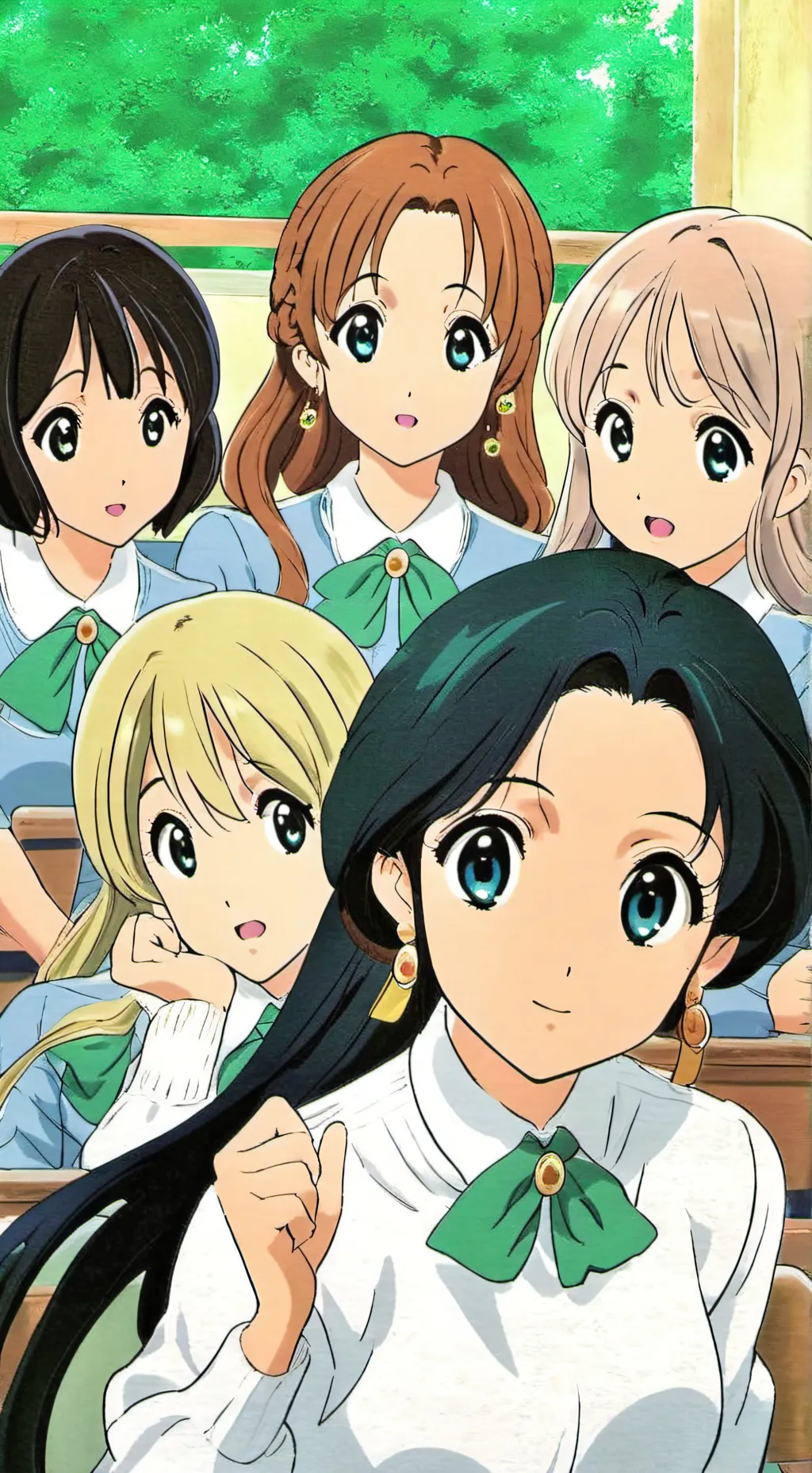 ai character: girls in charge background