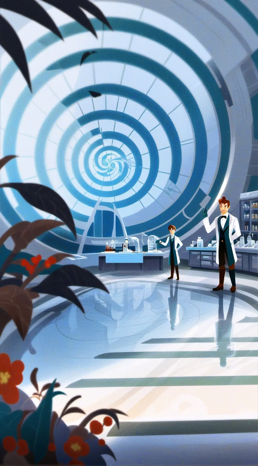 ai character: SCP facility background