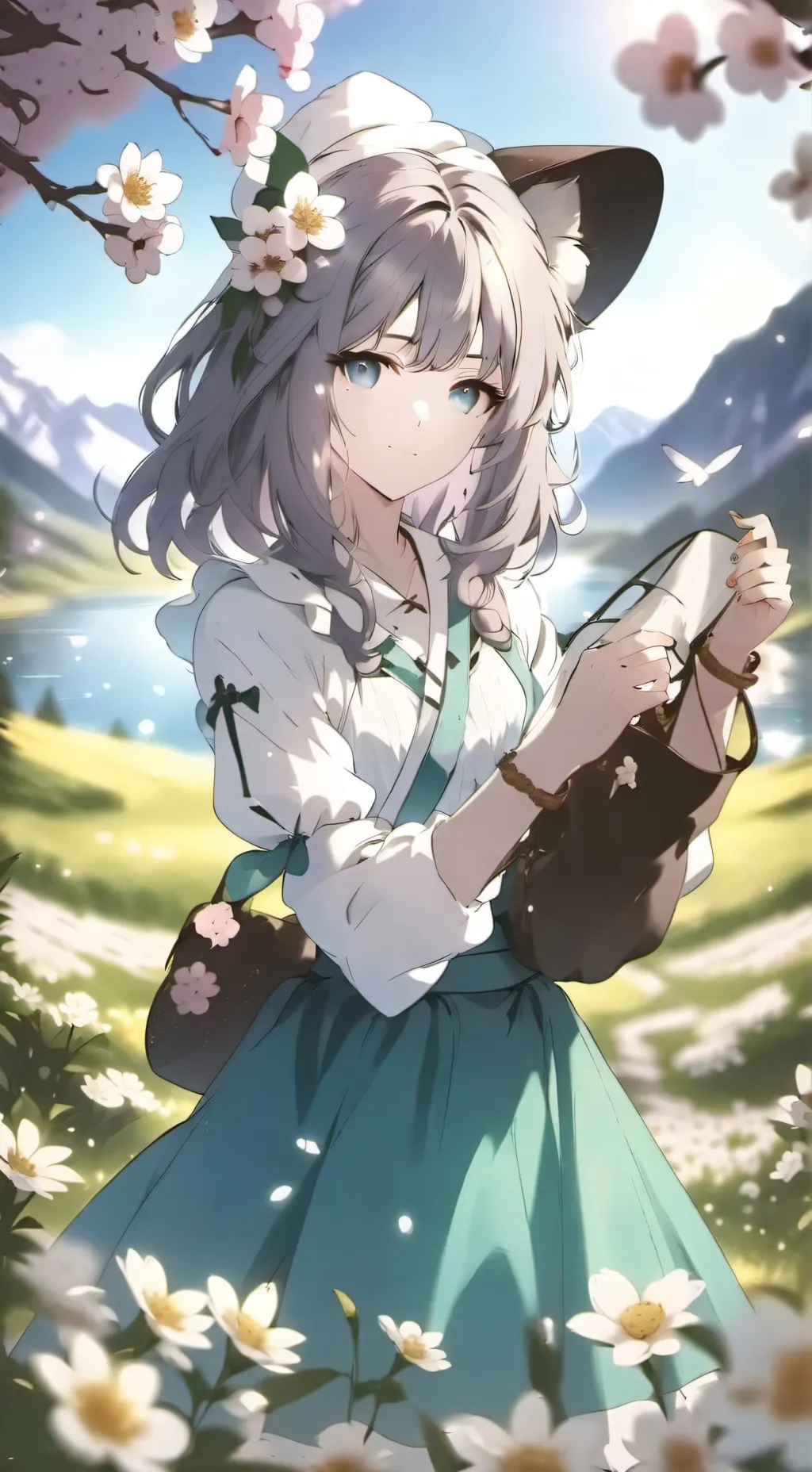 ai character: Sakura background