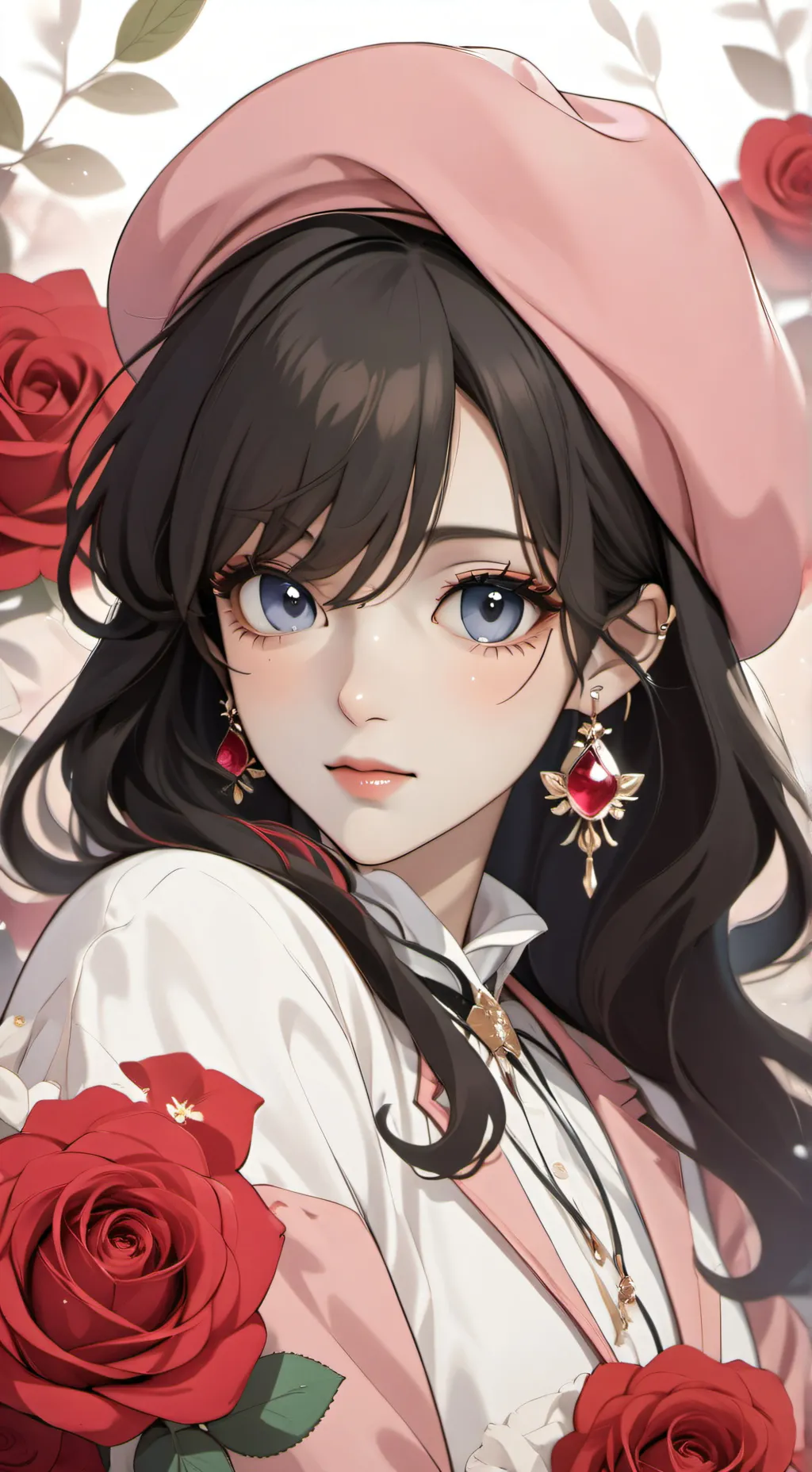 ai character: rosé background