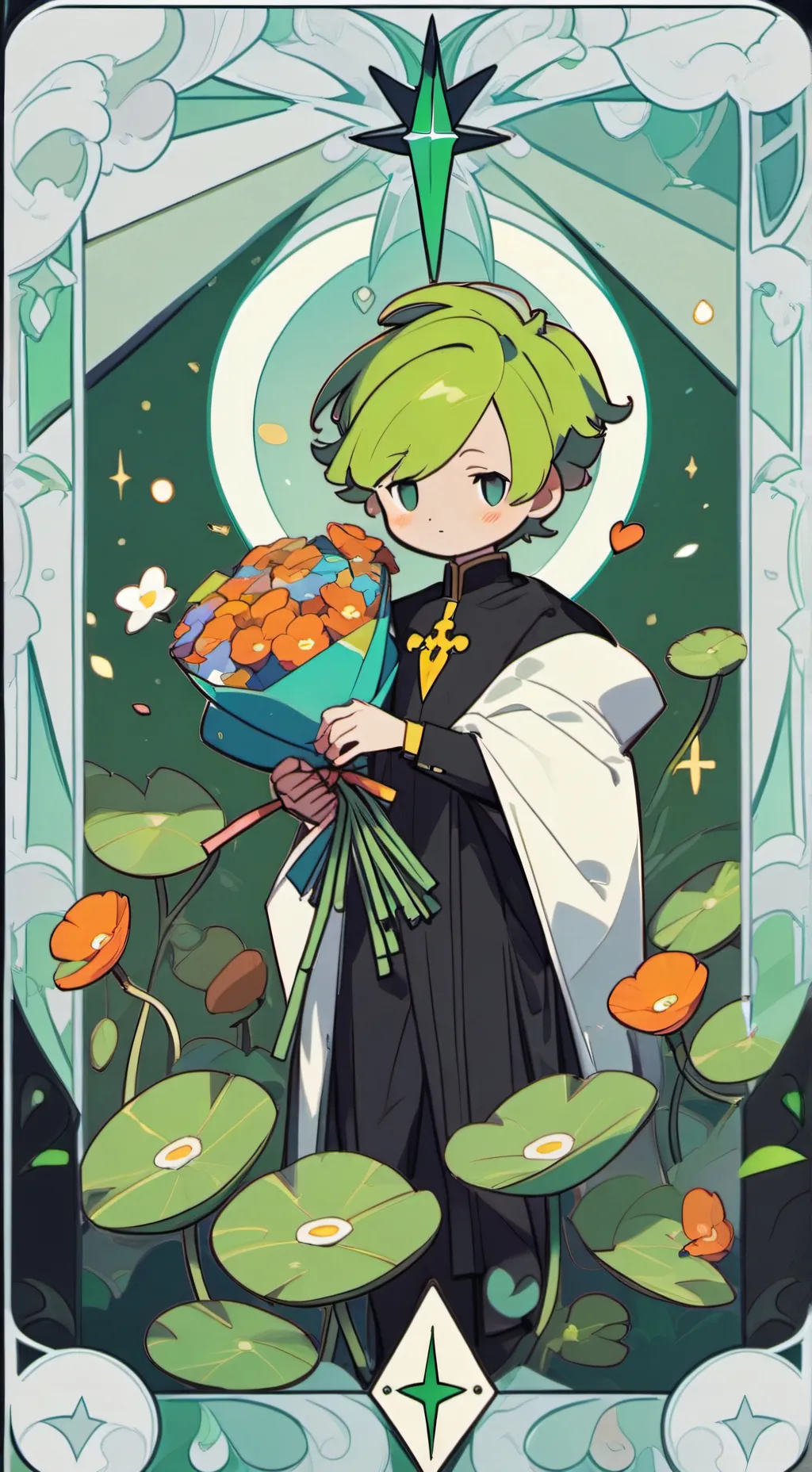 ai character: FLOWERPOP🌹 background