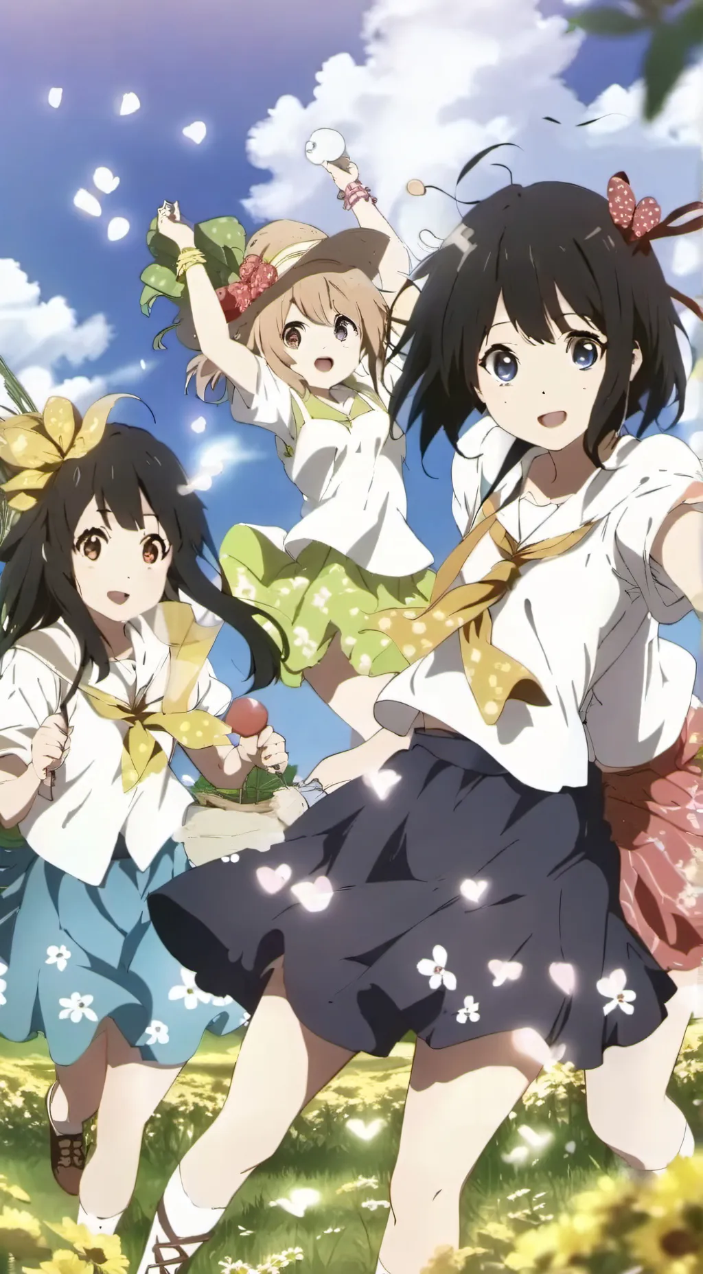 ai character: ♡~Three girls~♡ background