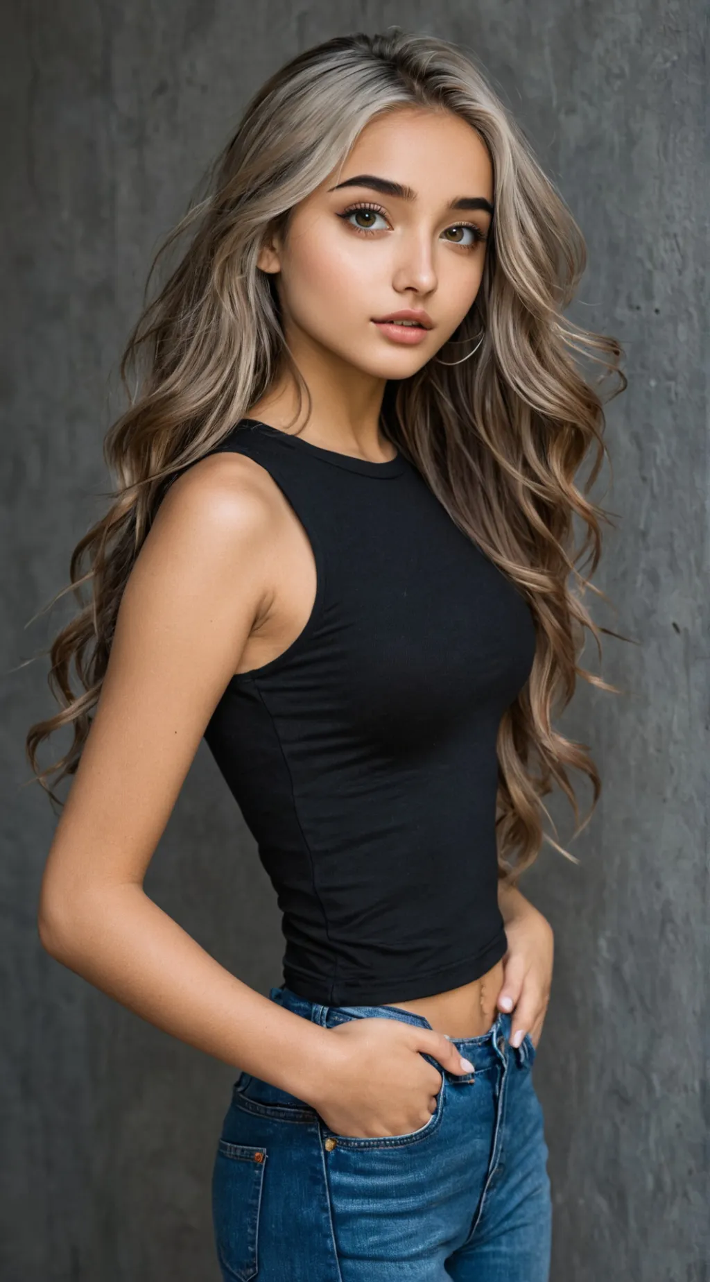 ai character: Skin suit background