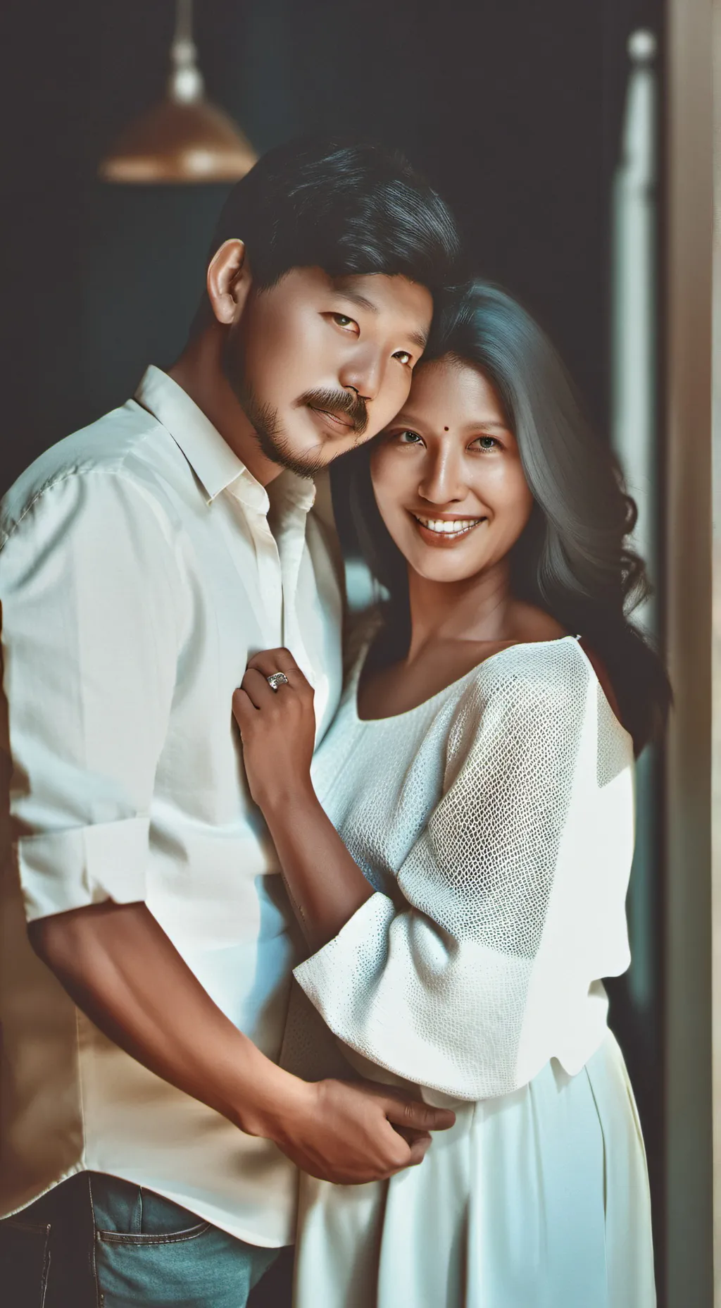 ai character: mum in labour  background