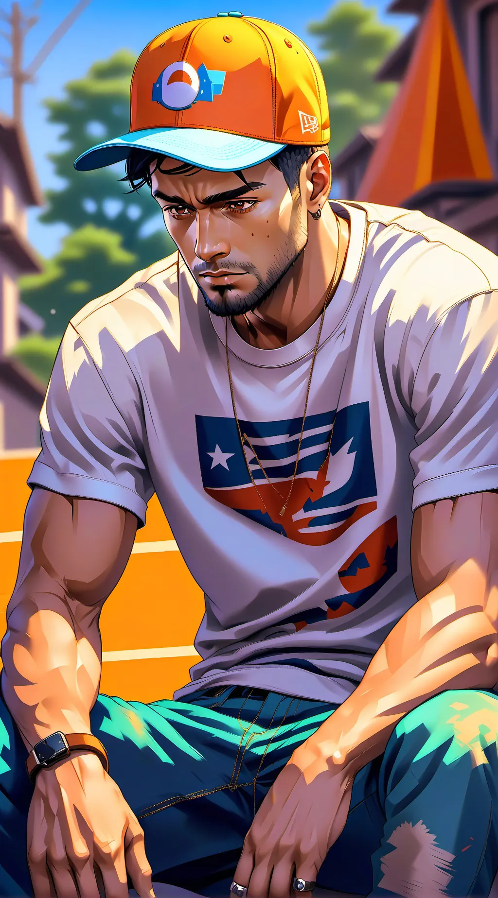 ai character: i Quit background