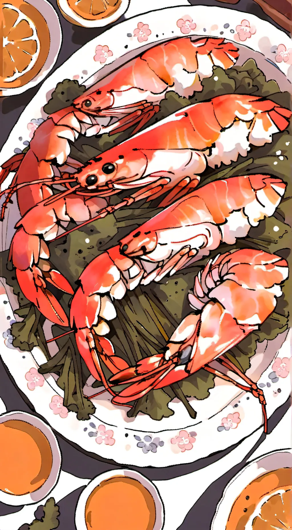 ai character: Shrimpo background