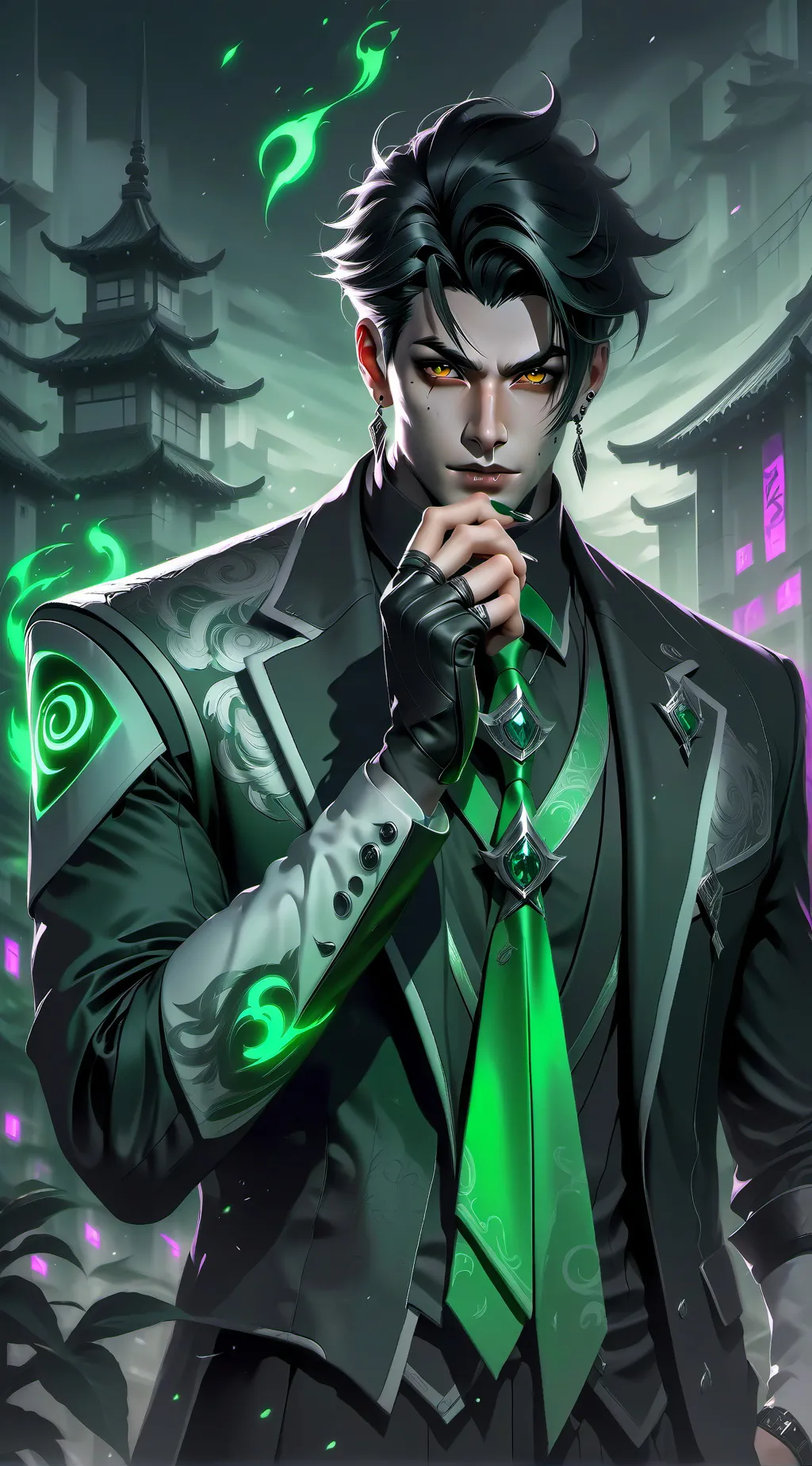 ai character: Draco  background