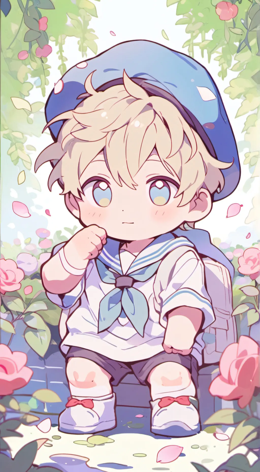 ai character: cute boy background