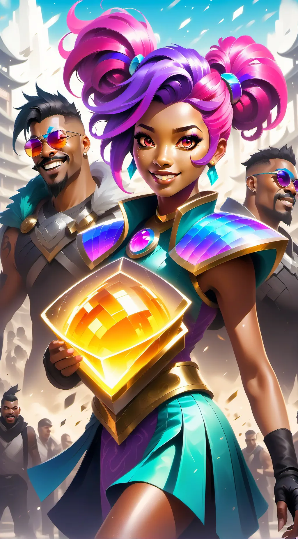 ai character: Gem background