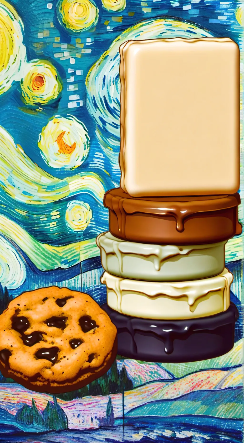 ai character: soap cookie background