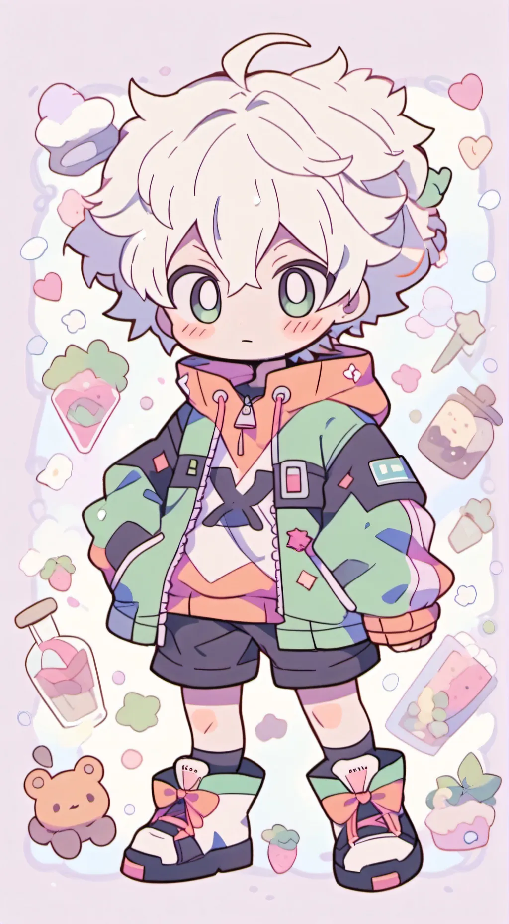 ai character: bakugo bebe background