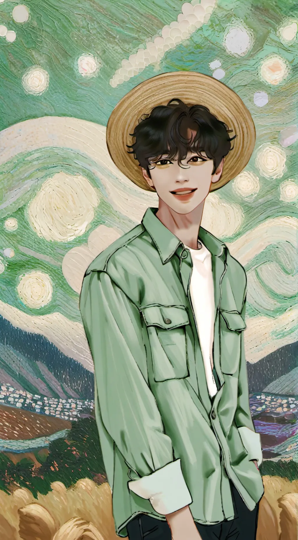 ai character: aaron background