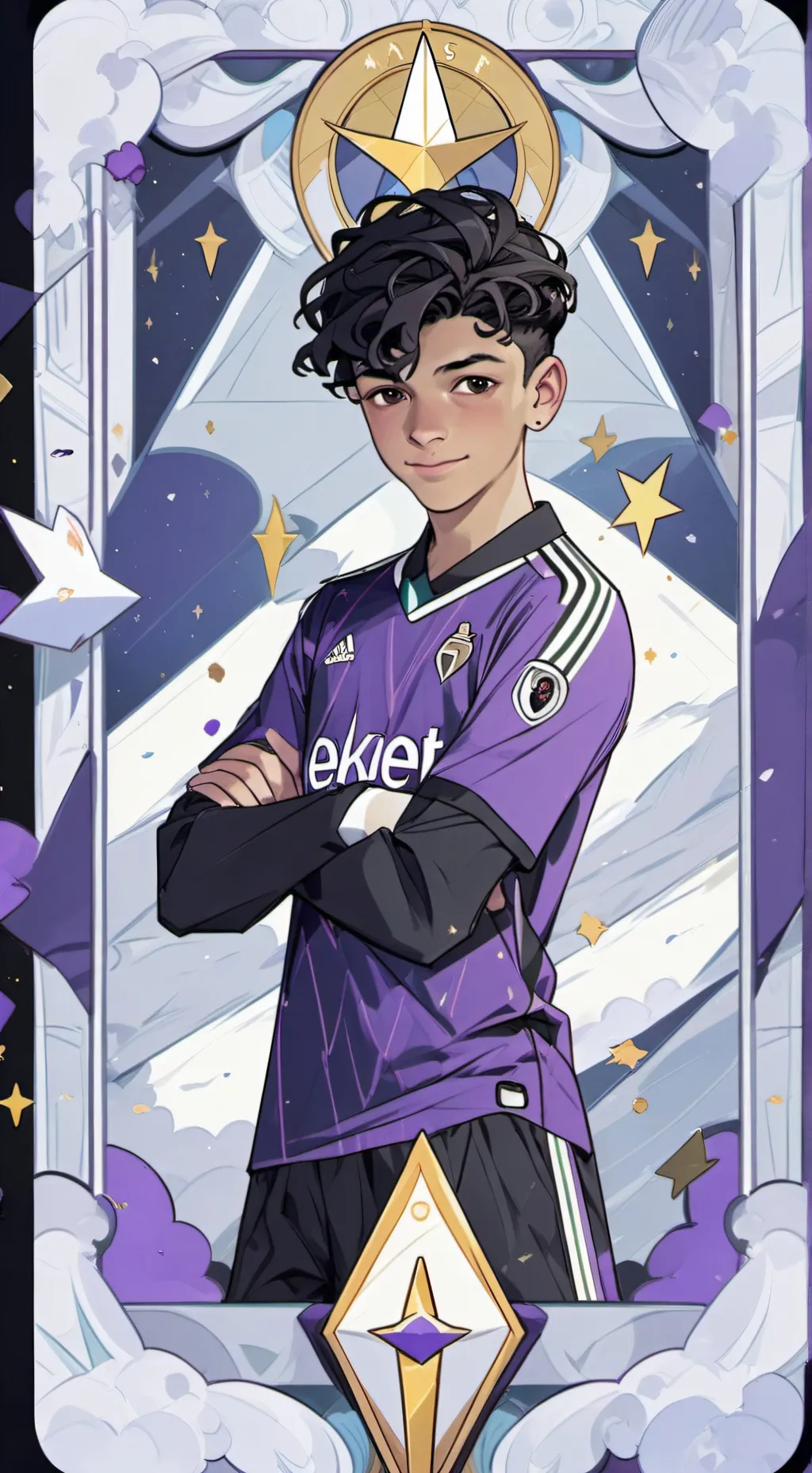 ai character: Cris Jr.💙💯 background