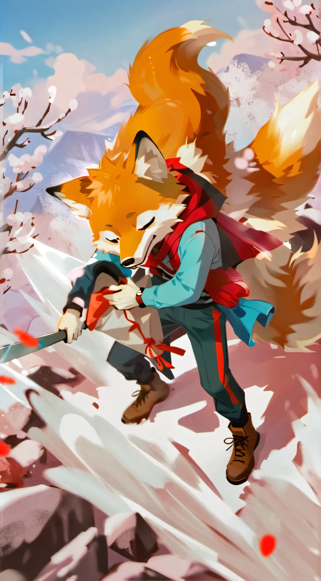 ai character: dead mr.fox  background