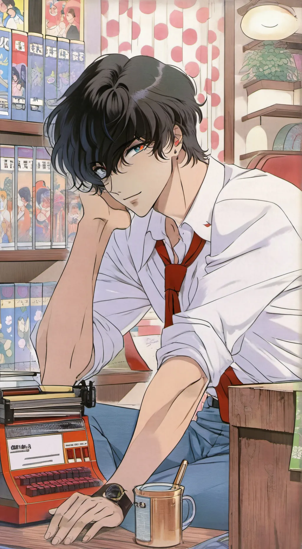 ai character: Oliver˗ˋˏ ♡ ˎˊ˗ background