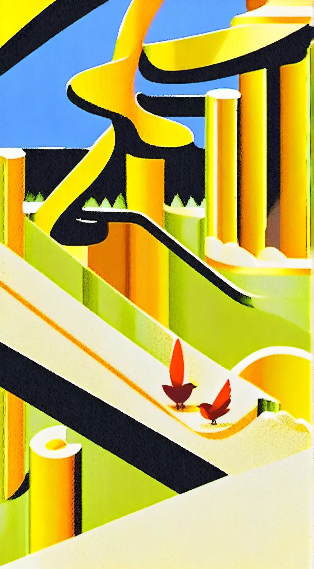 ai character: virus de alegría  background