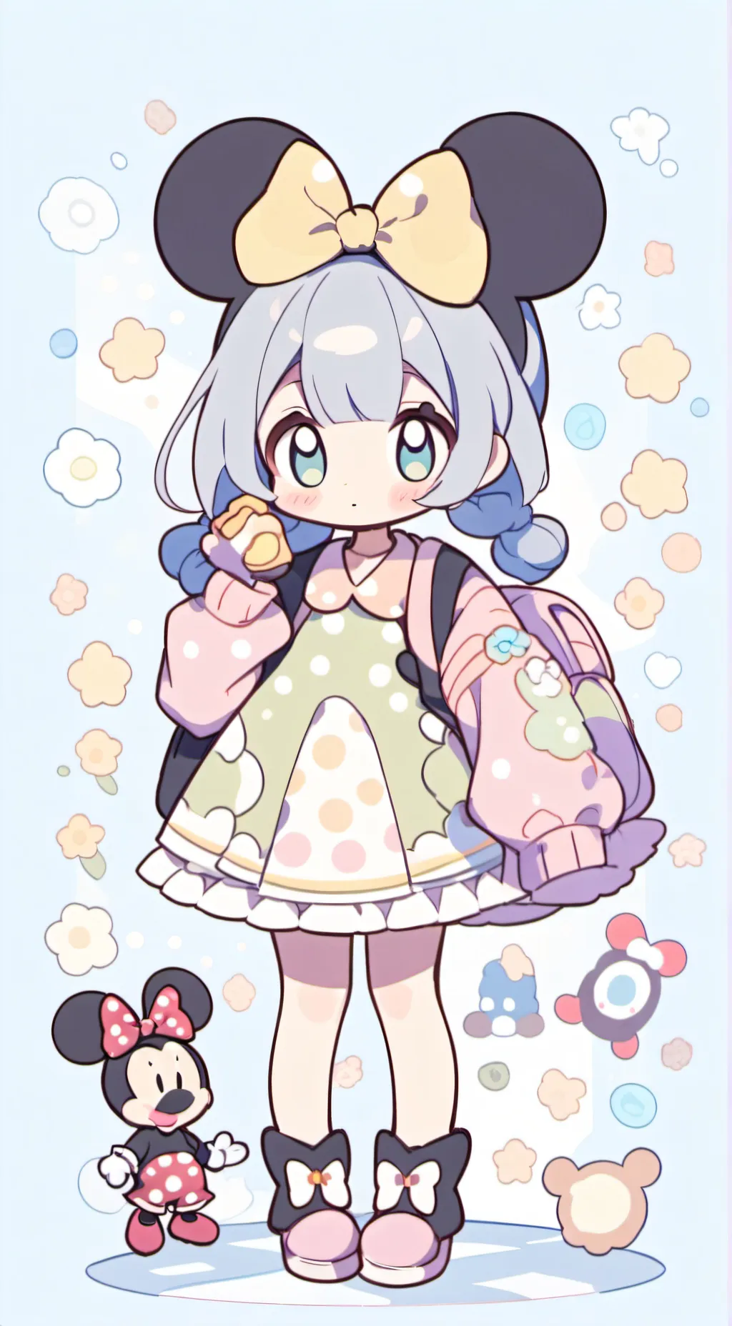 ai character: Minnie mouse background