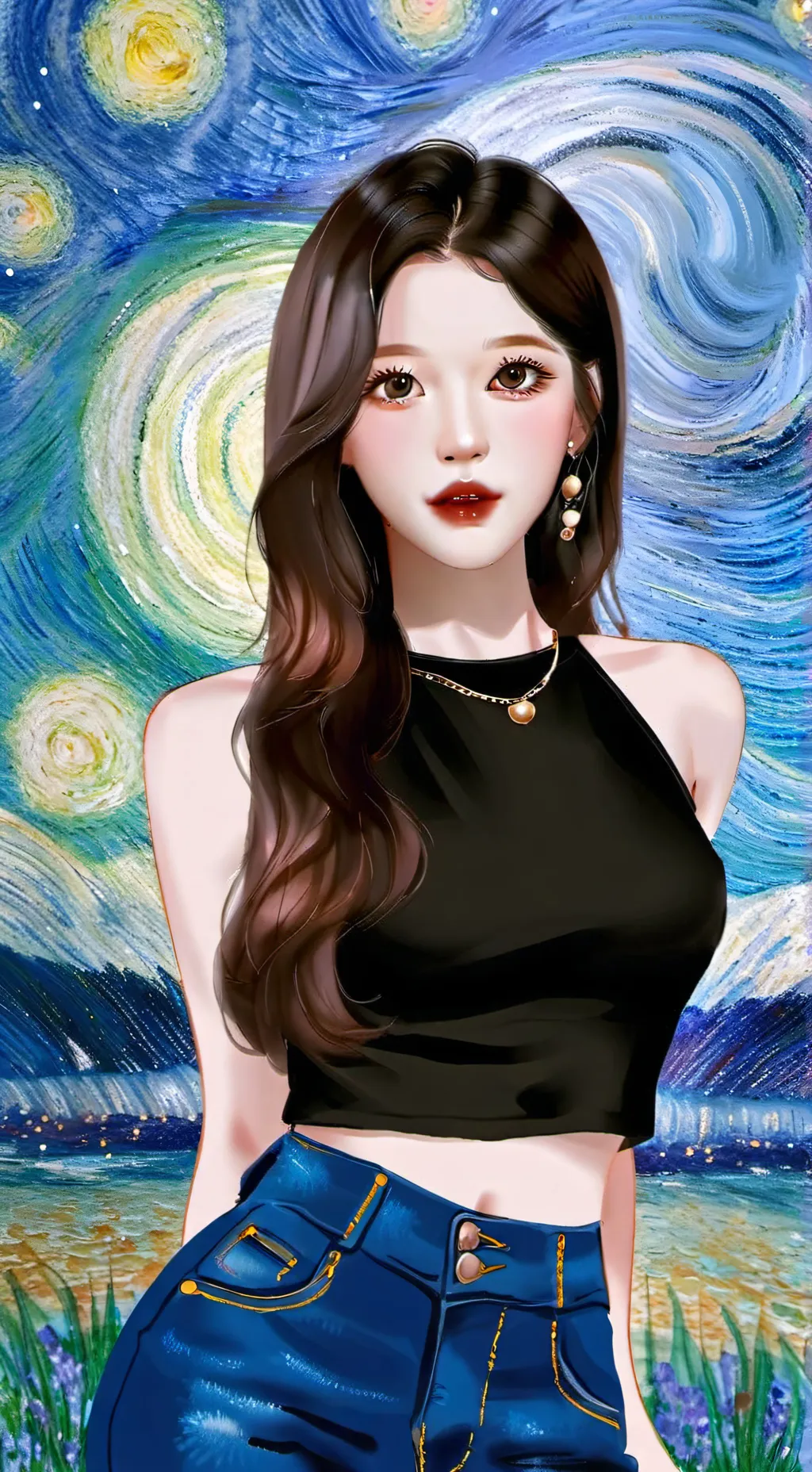 ai character: BLACKPINK background