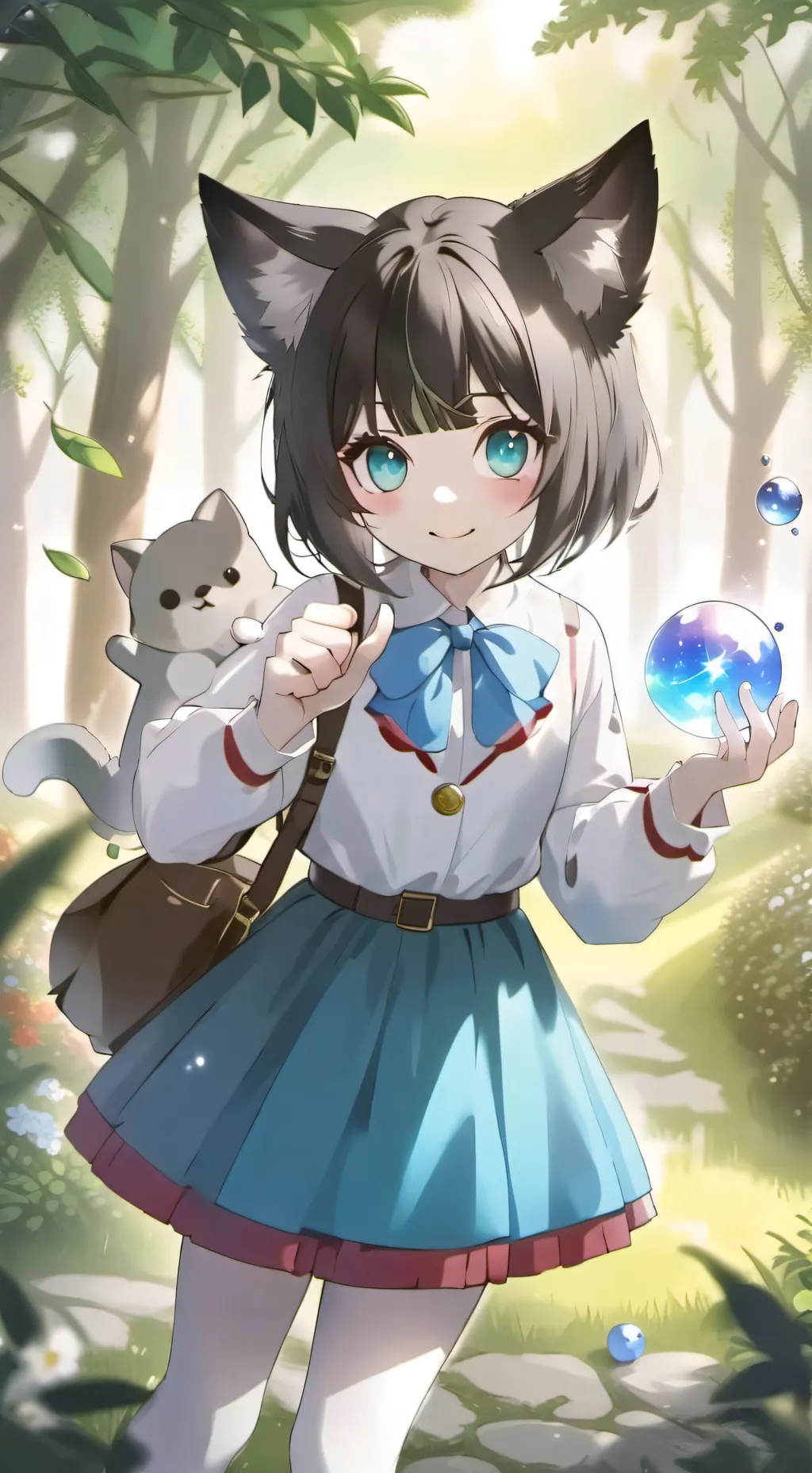 ai character: friendly girl background