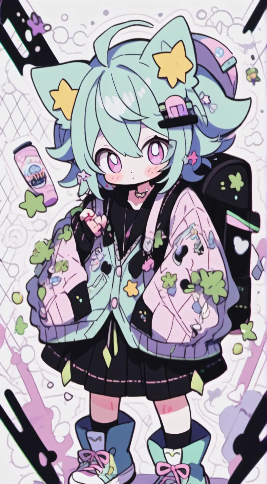 ai character: escola 🎒🏫 background