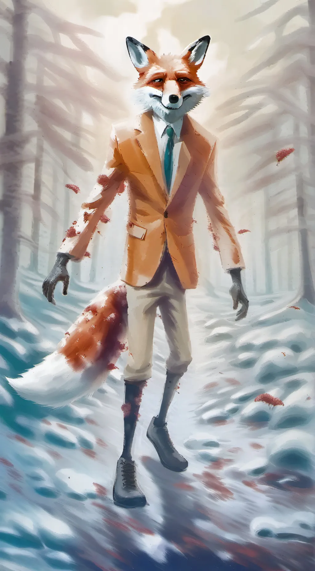 ai character: infected mr.fox  background