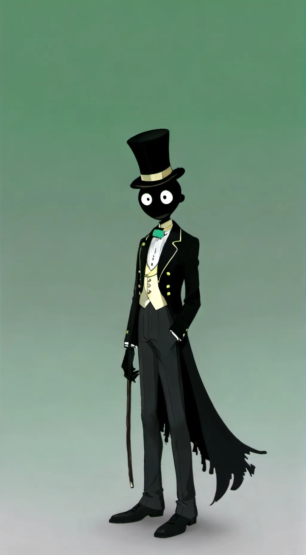 ai character: Black background