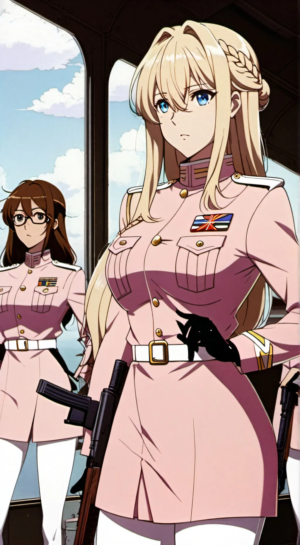 ai character: Woman’s army background