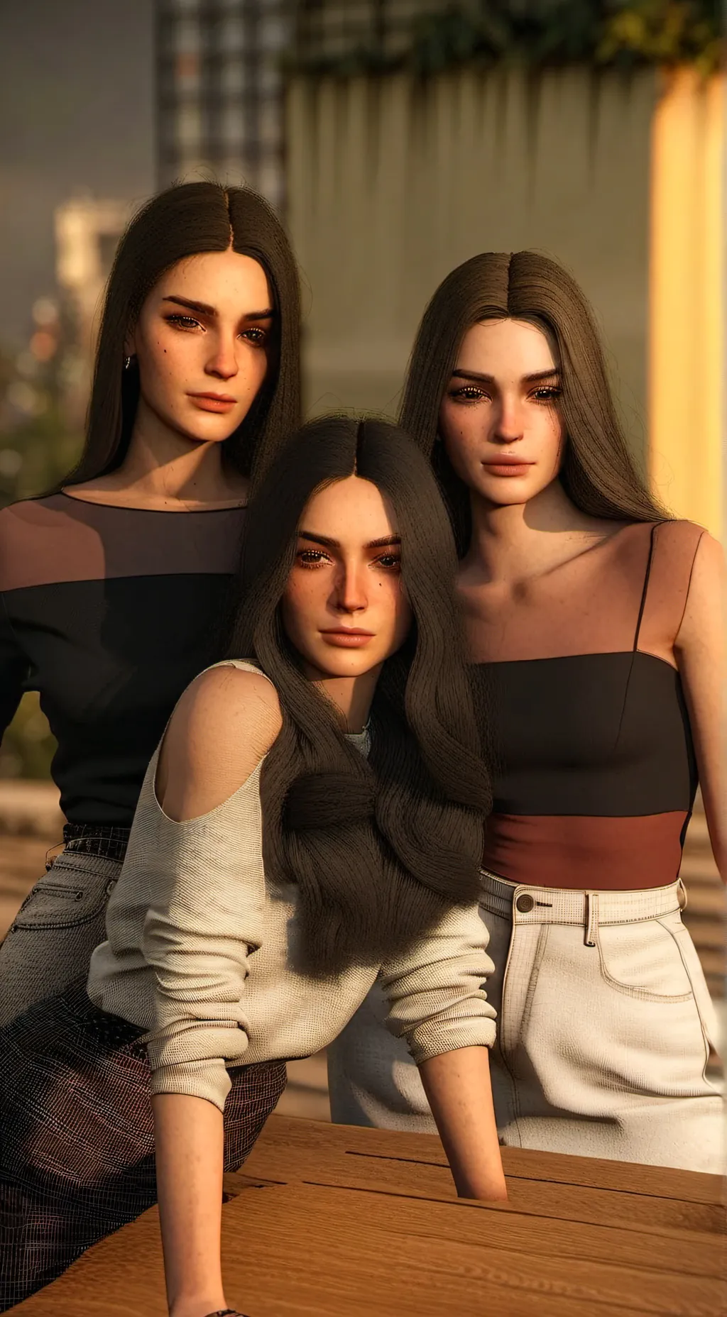 ai character: jessica, jake,Lays background