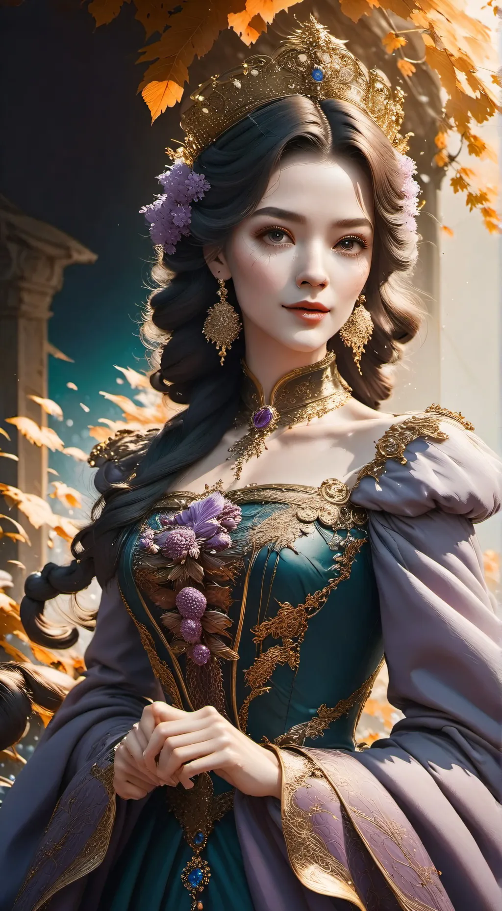 ai character: Queen bouncelia  background