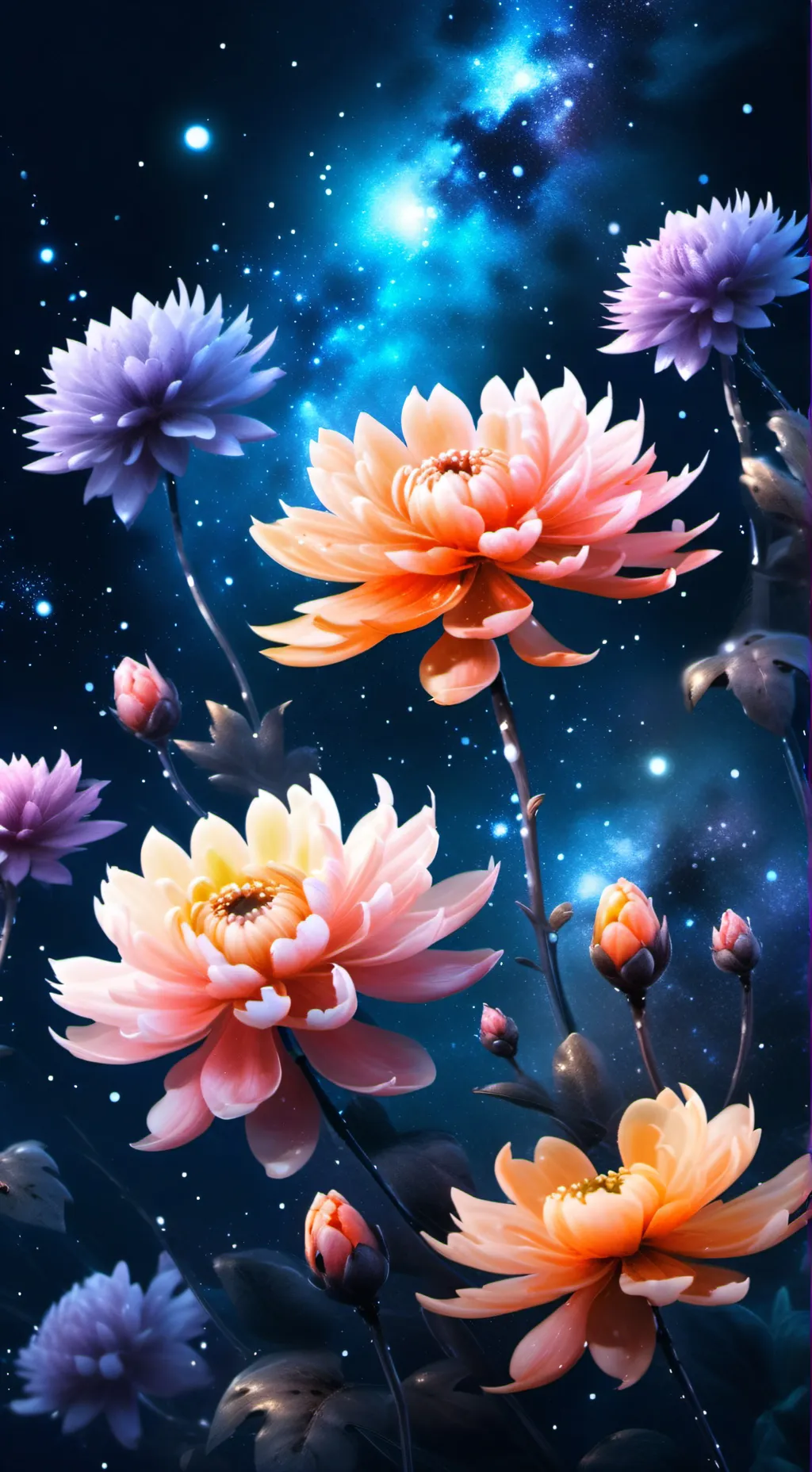 ai character: Dw flower infect background