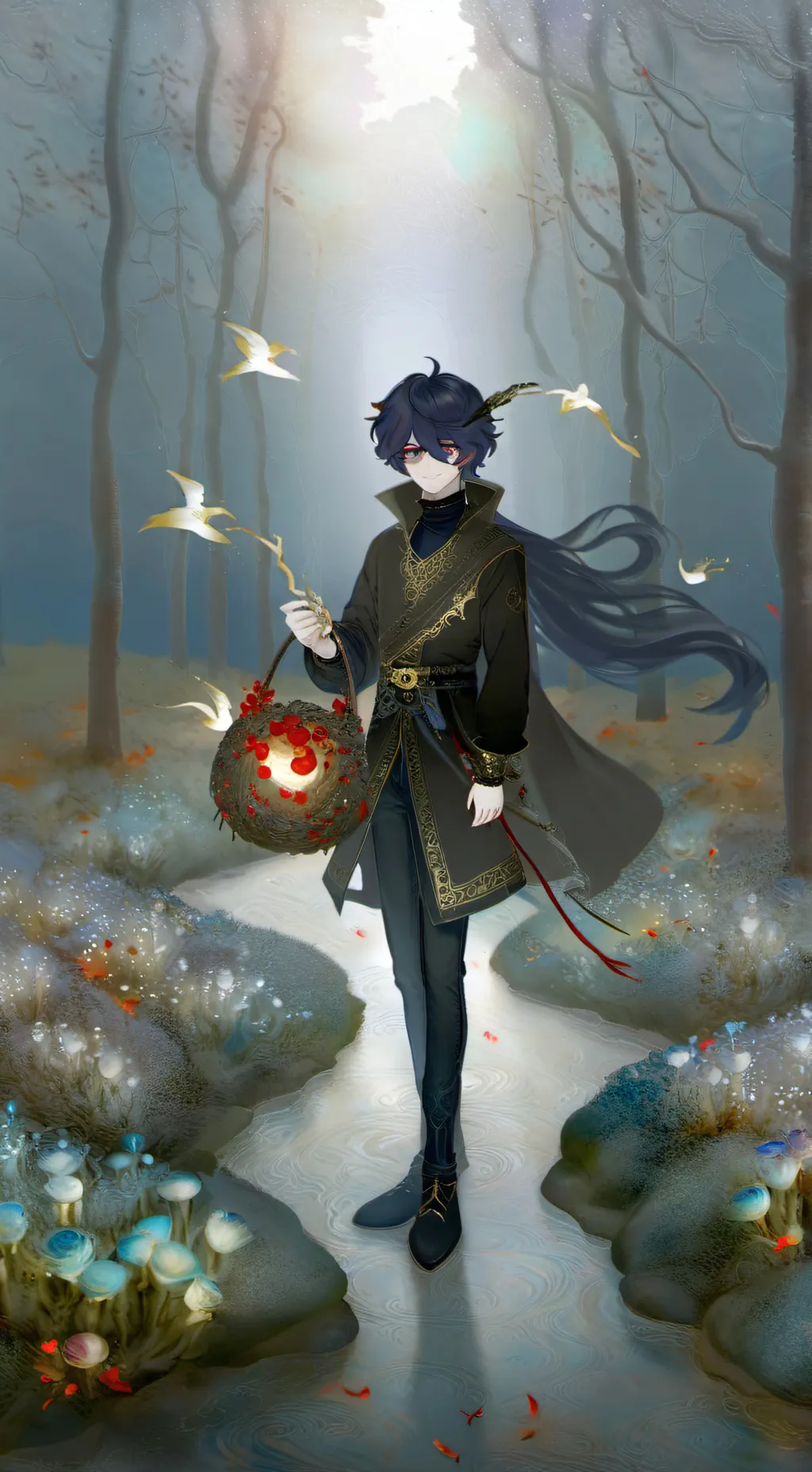 ai character: !black from larva! background