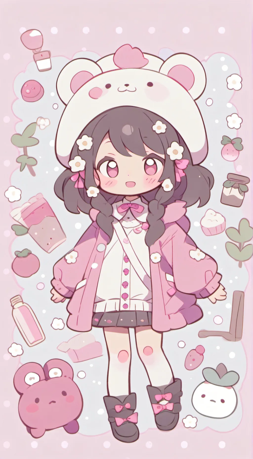 ai character: Sleepover background