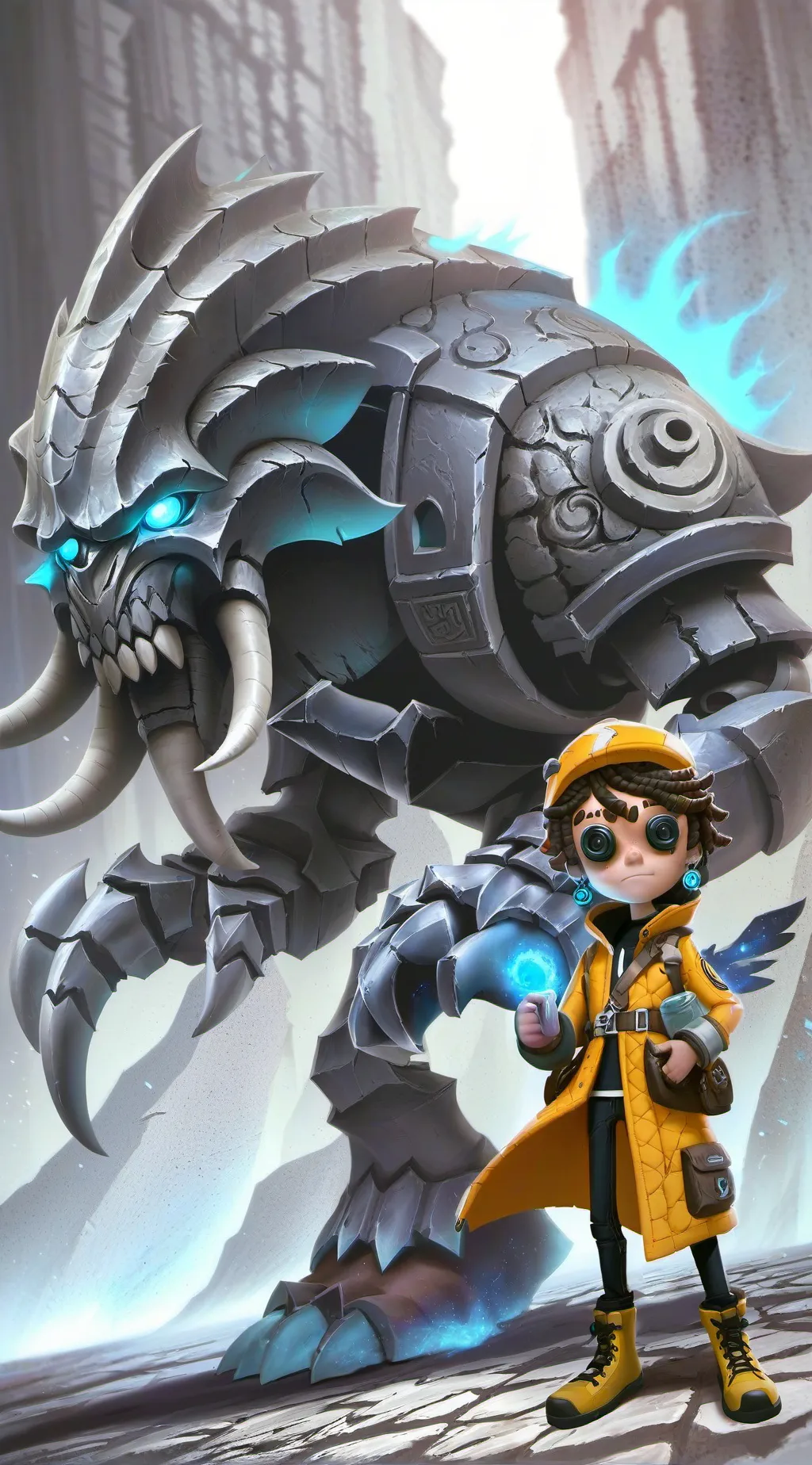 ai character: Mr fóssil background