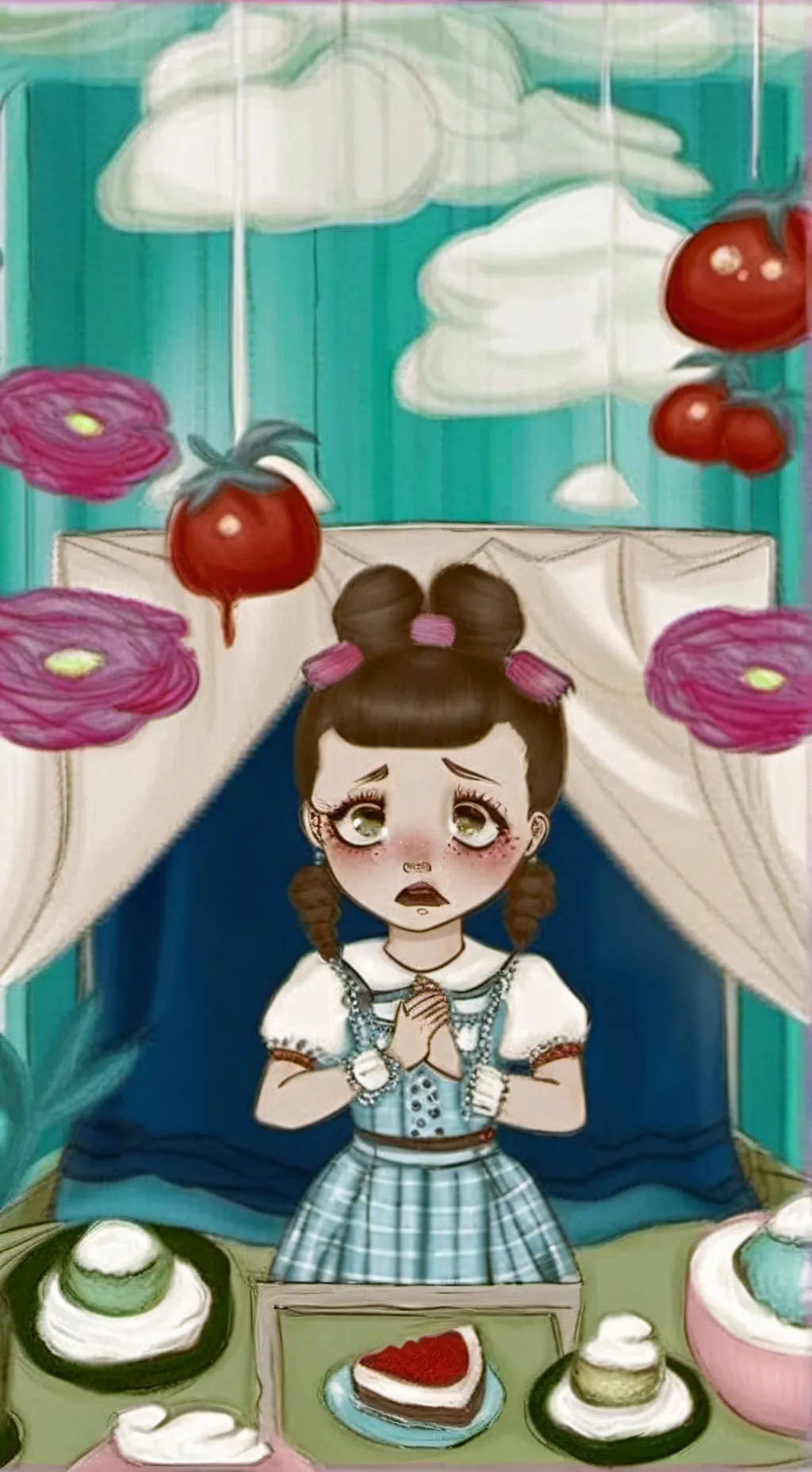 ai character: cry baby  background