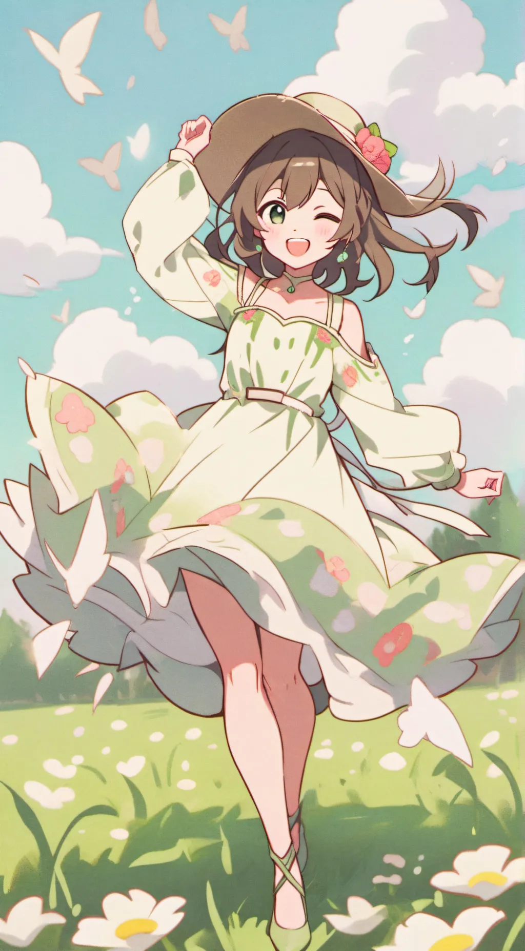 ai character: rose background