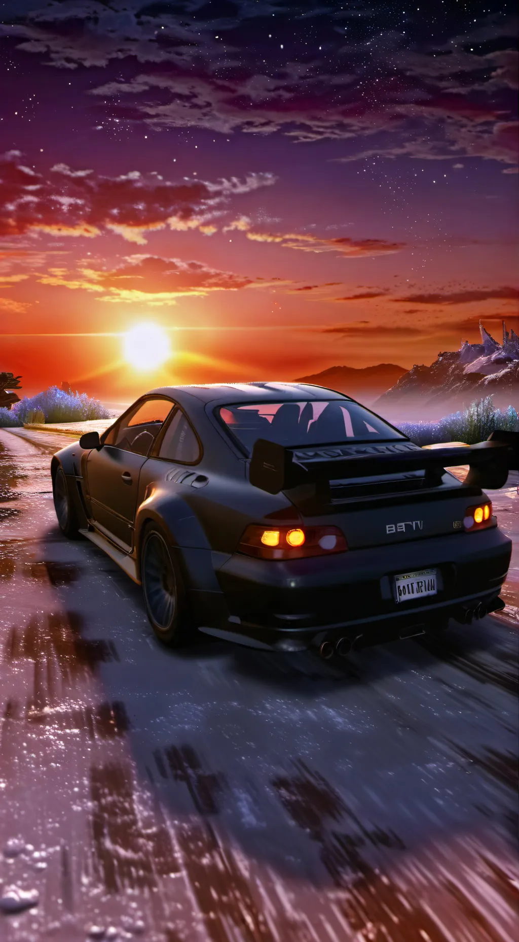 ai character: Dw in a Garden background