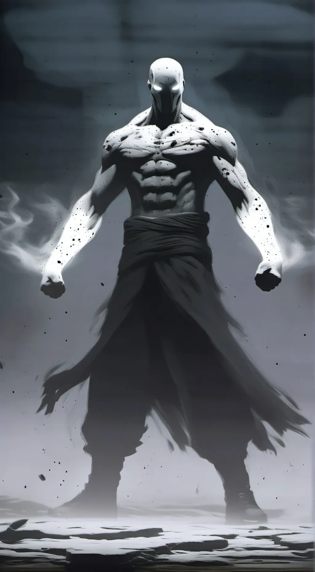 ai character: shadow of death  background