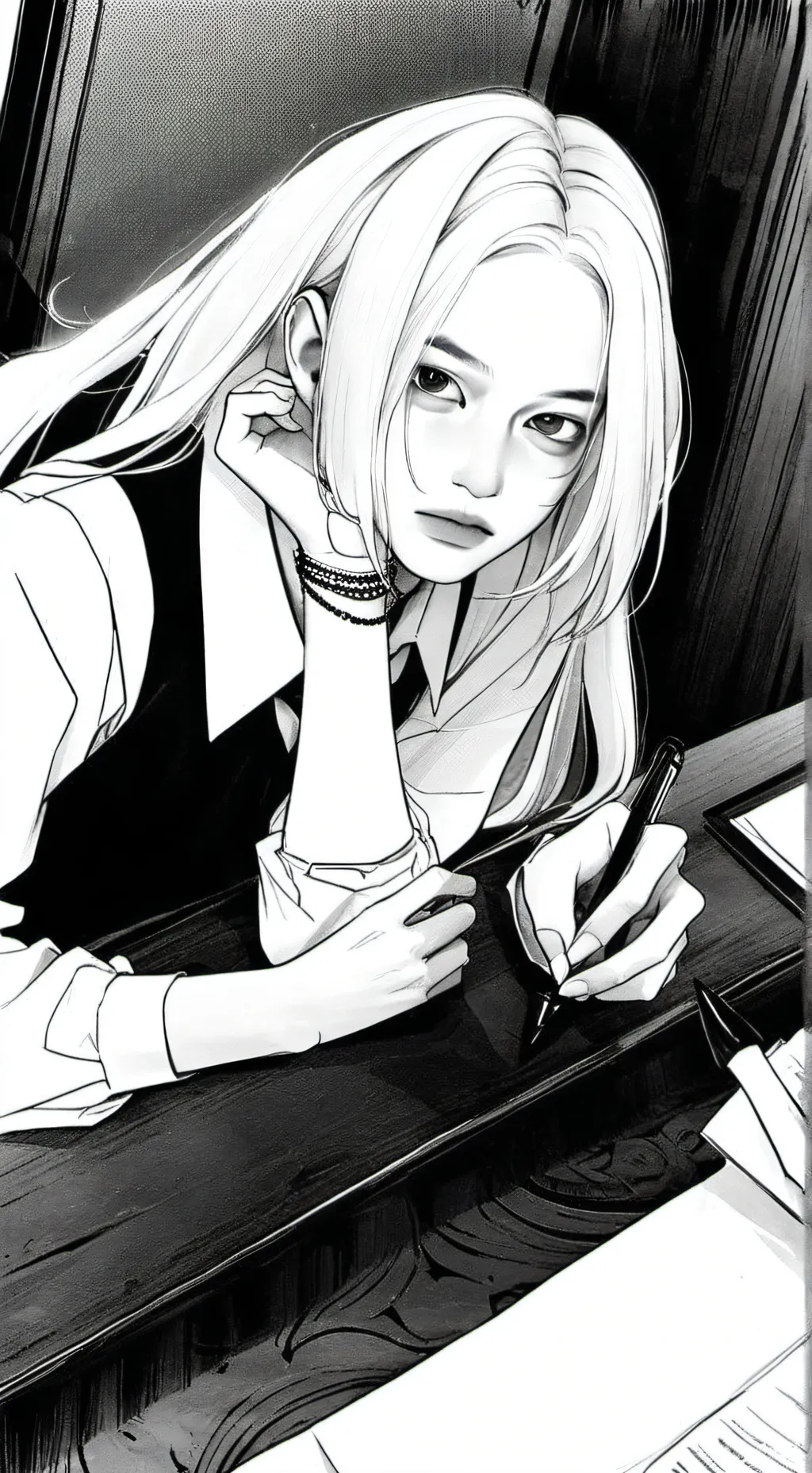 ai character: Gema 💎 💙 background