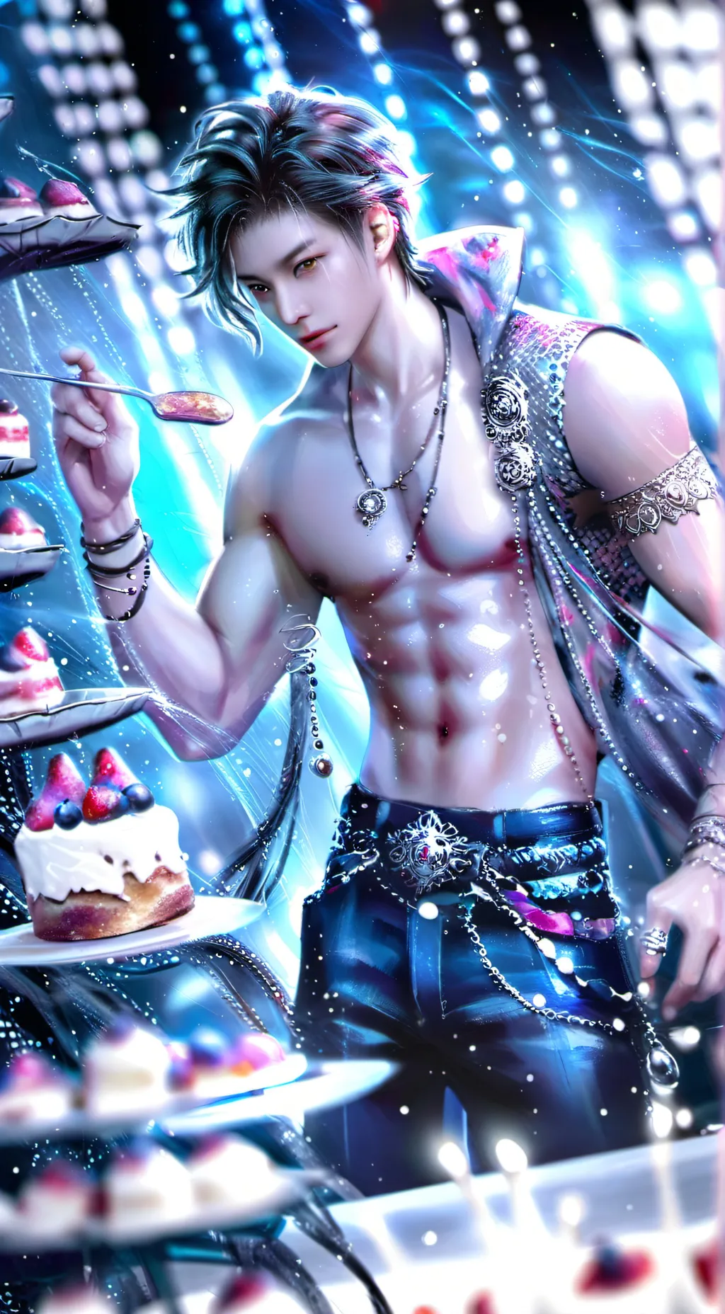 ai character: hear me uot cake 😭 background