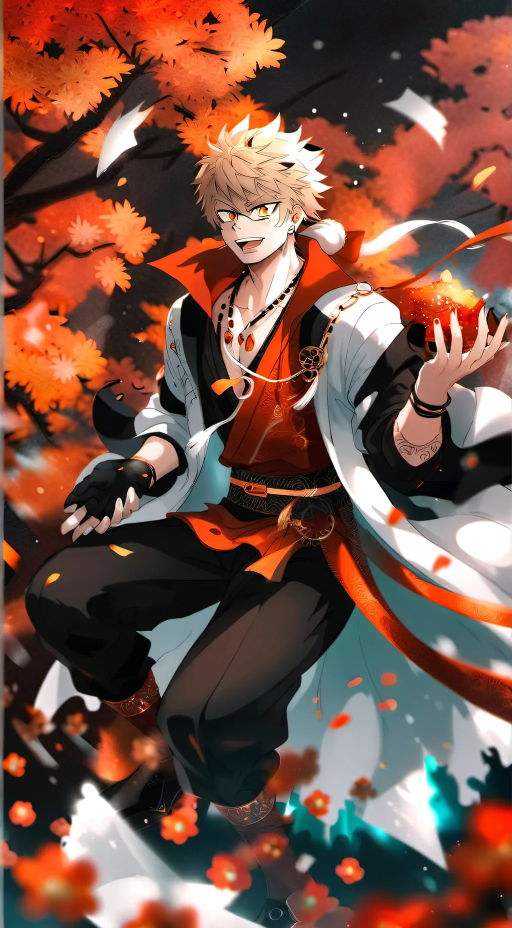 ai character: Katsuki Bakugo  background