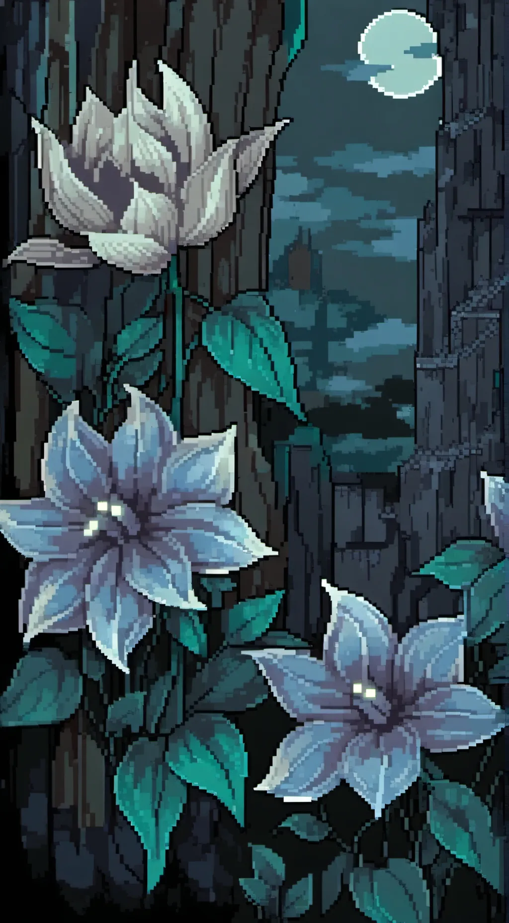 ai character: Moonflower!!!!!!!! background