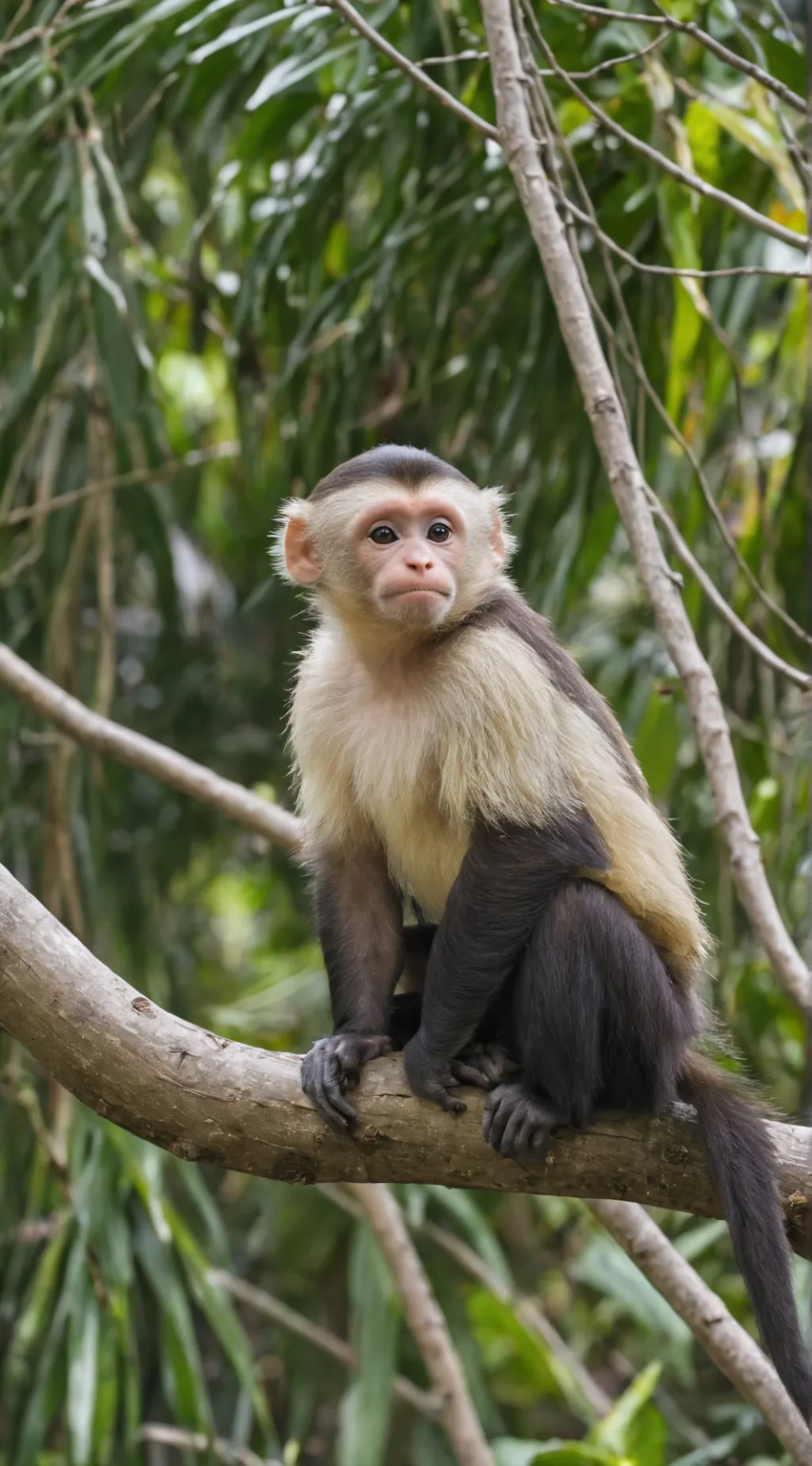 ai character: Capuchin monkey  background