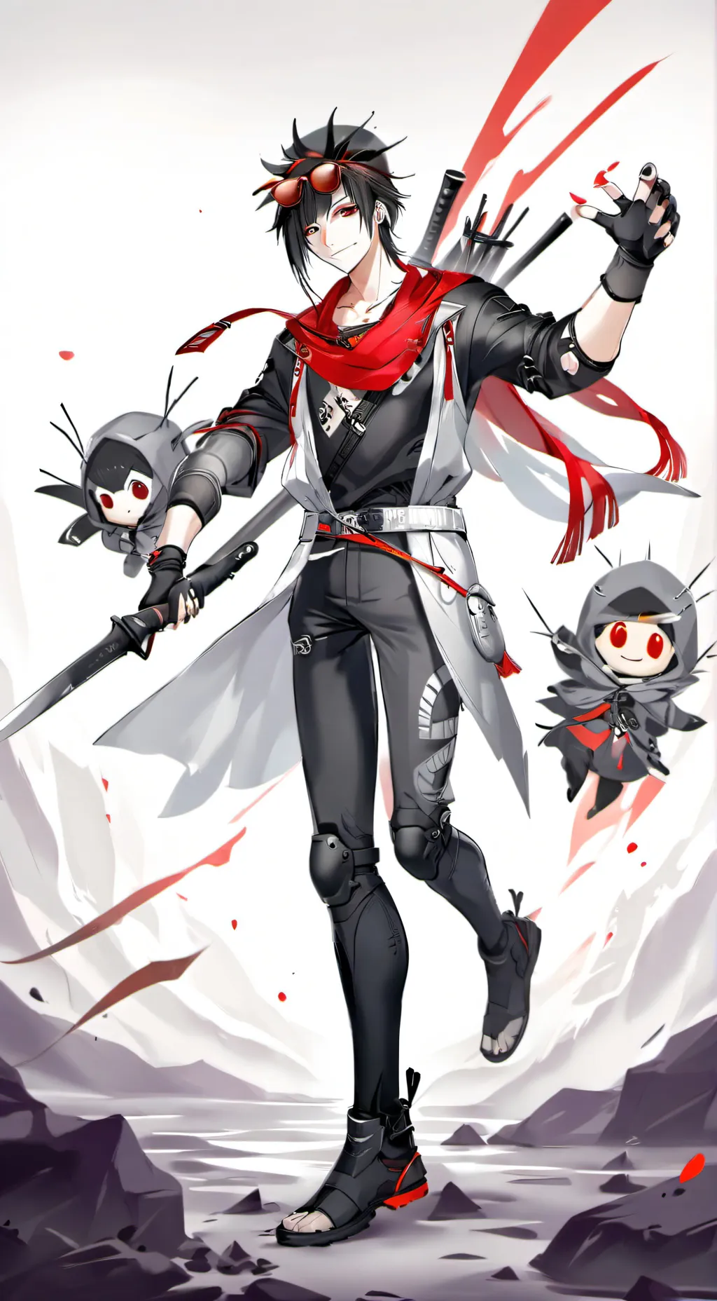 ai character: grupo de 6 background