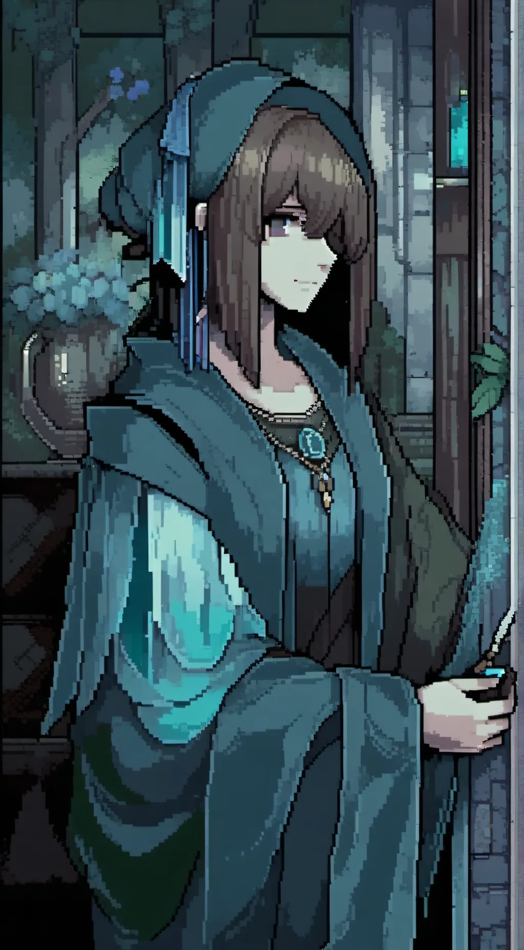 ai character: La faucheuse  background