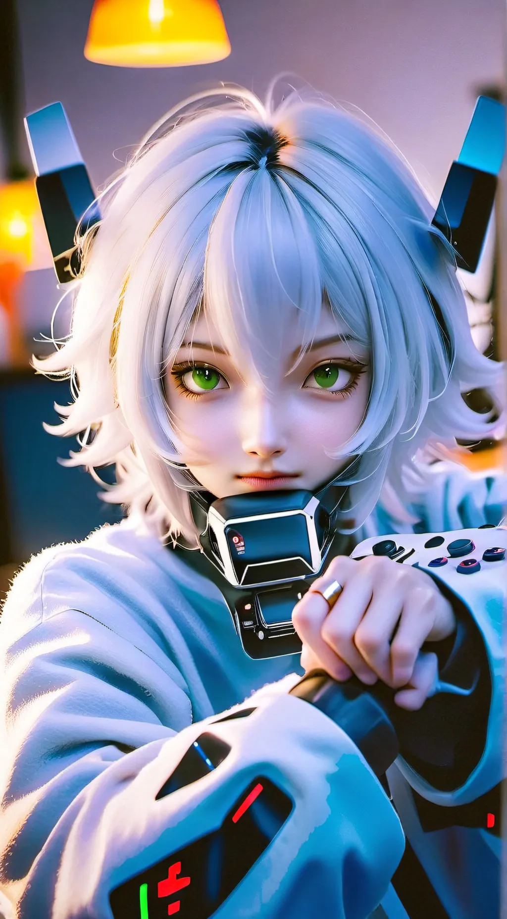 ai character: Pixel background